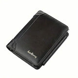 Men's Short Multi-Card Slots Tri-Fold Zipper Coin Pocket Wallet Black Handbags & Wallets - Tophatter Daily Deals