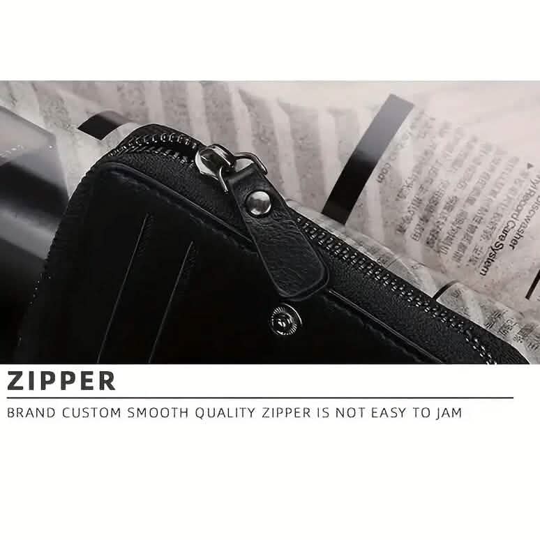 Men's Short Multi-Card Slots Tri-Fold Zipper Coin Pocket Wallet Handbags & Wallets - Tophatter Daily Deals