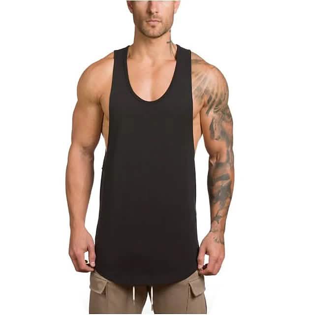 Men's Sleeveless Fitness Vest Black Men's Tops - Tophatter Daily Deals