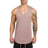 Men's Sleeveless Fitness Vest Khaki Men's Tops - Tophatter Daily Deals