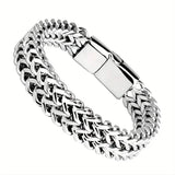 Men's Stainless Steel Braided Bracelet with Magnetic Clasp Men's Jewelry - Tophatter Daily Deals