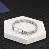 Men's Stainless Steel Braided Bracelet with Magnetic Clasp Men's Jewelry - Tophatter Daily Deals