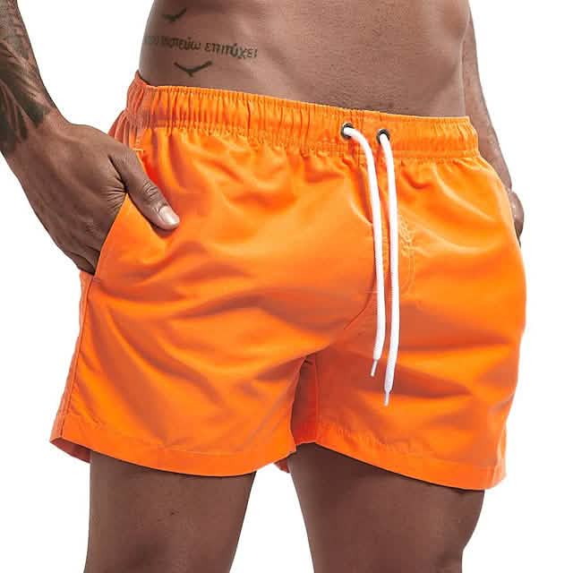 Men's Swim Shorts with Mesh Liners Orange Men's Bottoms - Tophatter Daily Deals