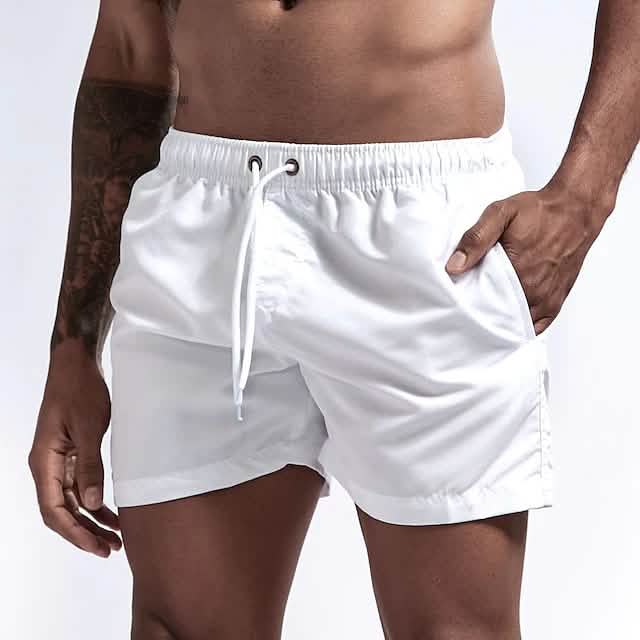 Men's Swim Shorts with Mesh Liners White Men's Bottoms - Tophatter Daily Deals