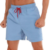 Men's Swim Trunks Quick Dry Beach Shorts with Pockets Light Blue Men's Bottoms - Tophatter Daily Deals