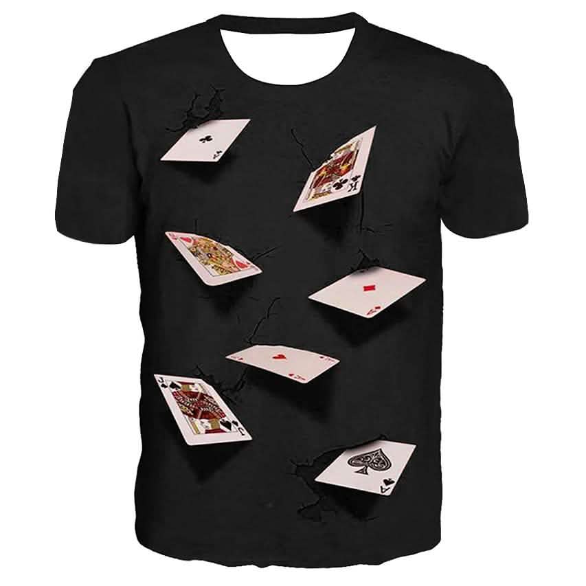 Men's T-Shirt Graphic Simulation Short Sleeve Casual Tops Black Men's Tops - Tophatter Daily Deals