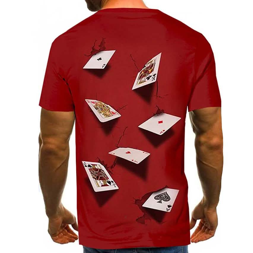 Men's T-Shirt Graphic Simulation Short Sleeve Casual Tops Men's Tops - Tophatter Daily Deals