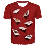 Men's T-Shirt Graphic Simulation Short Sleeve Casual Tops Red Men's Tops - Tophatter Daily Deals