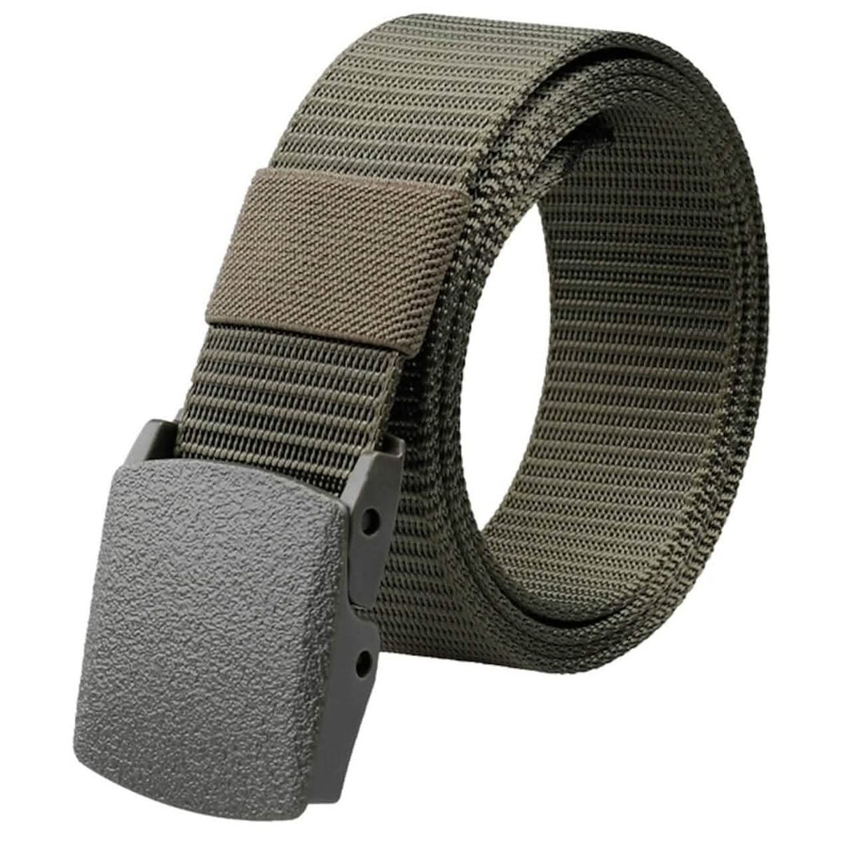 Men's Tactical Knit Pure Color Belt Army Green Belts & Ties - Tophatter Daily Deals