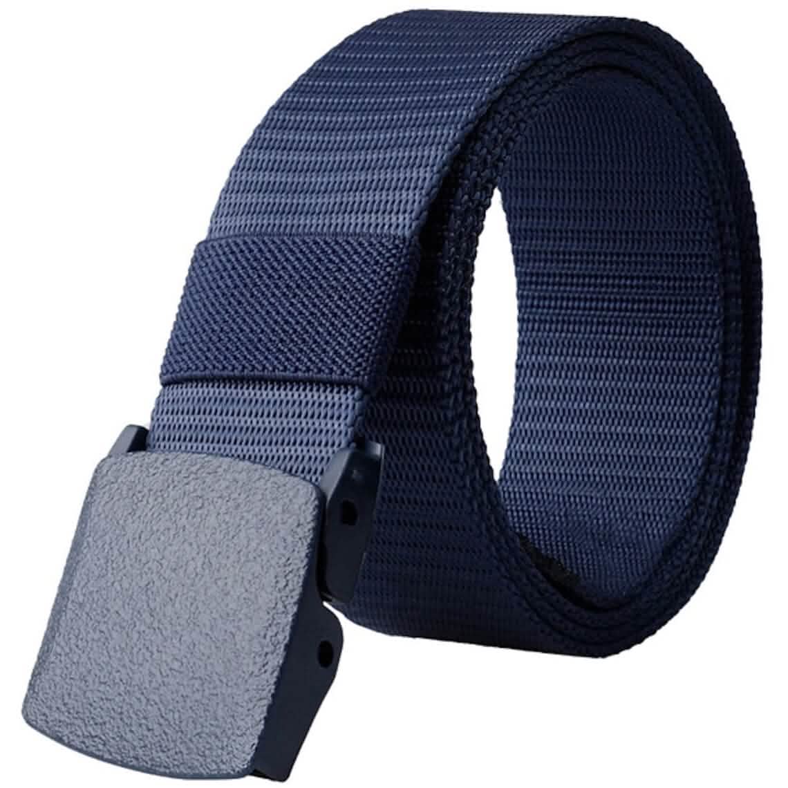 Men's Tactical Knit Pure Color Belt Blue Belts & Ties - Tophatter Daily Deals