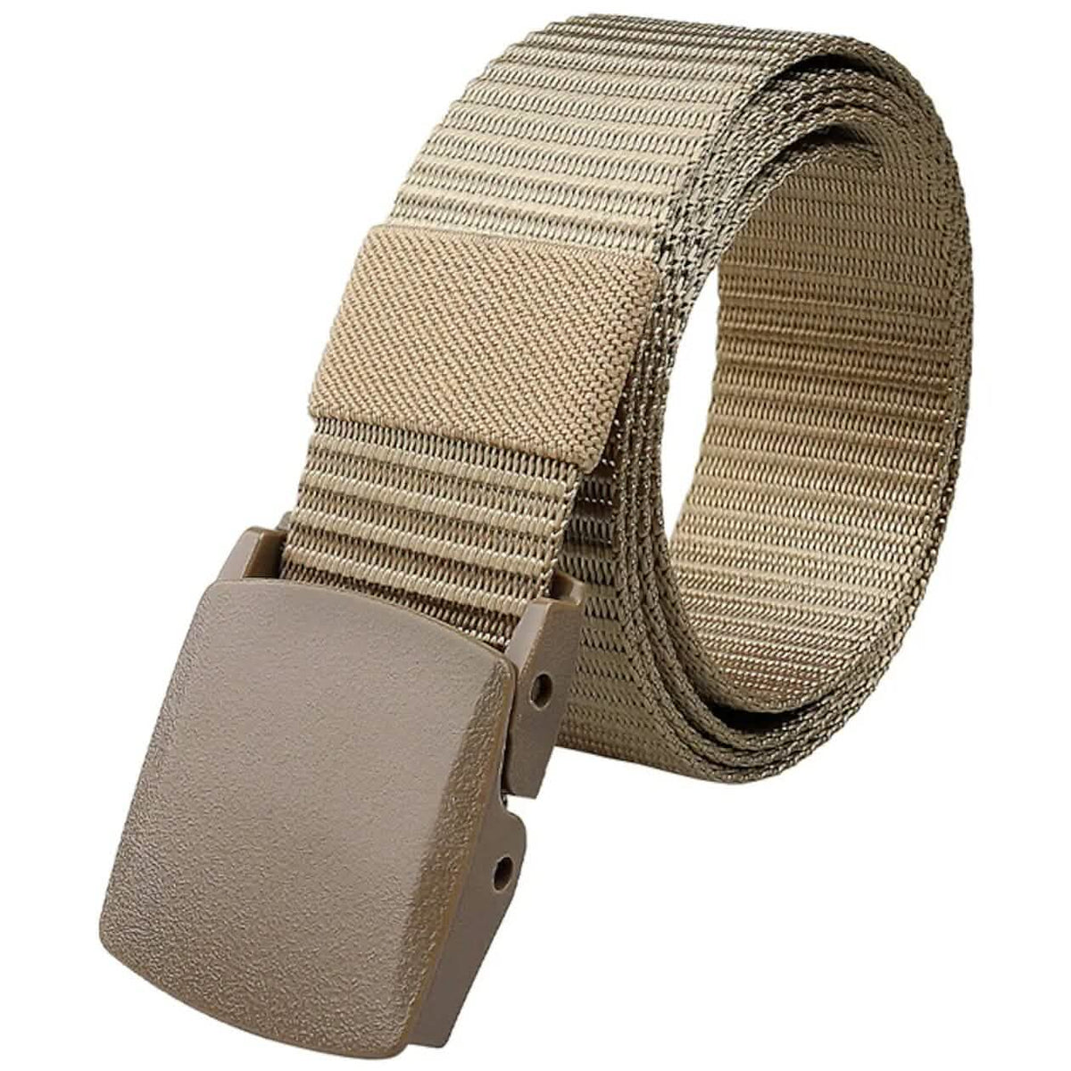 Men's Tactical Knit Pure Color Belt Khaki Belts & Ties - Tophatter Daily Deals