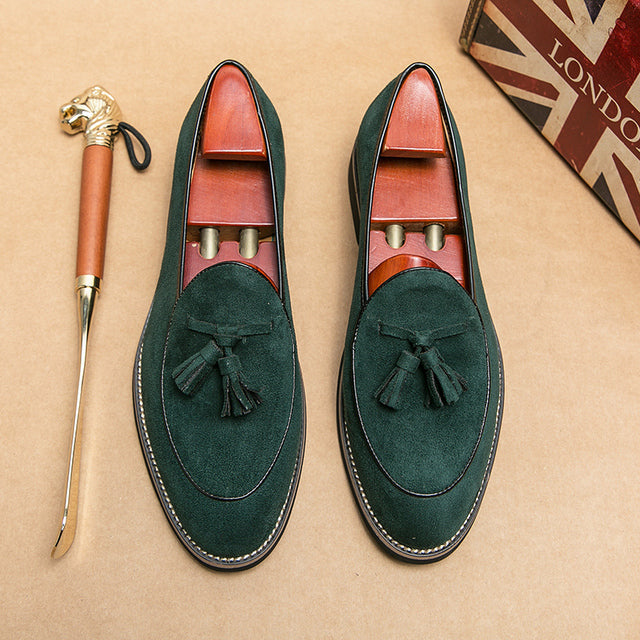 Men's Tassel Design Loafers Green Men Shoes - Tophatter Daily Deals