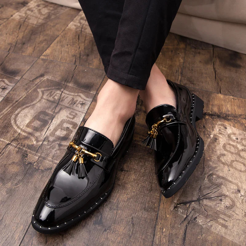 Mens Tassel Loafers Leather Shoes - Tophatter Daily Deals