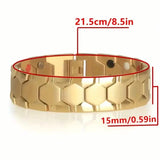 Men's Titanium Magnetic Bracelet 4-in-1 Energy Men's Jewelry - Tophatter Daily Deals