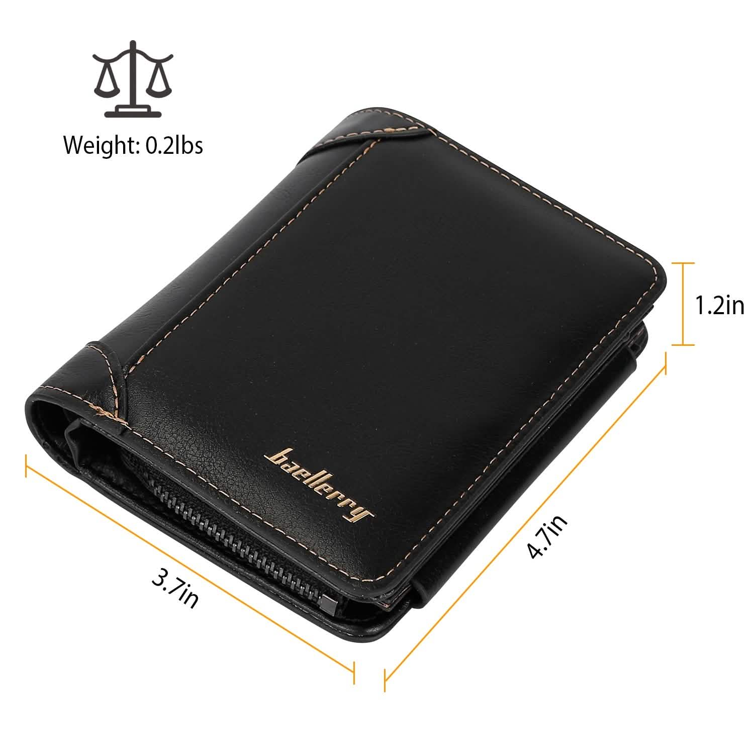Men's Trifold Clutch Leather Wallet ID Card Holder Handbags & Wallets - Tophatter Daily Deals
