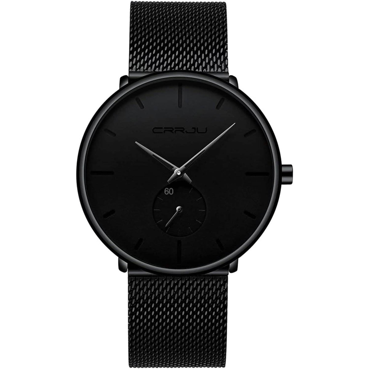 Men's Ultra-Thin Minimalist Waterproof Fashion Wrist Watch Black Watches - Tophatter Daily Deals