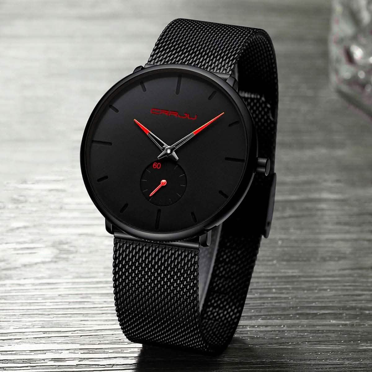 Men's Ultra-Thin Minimalist Waterproof Fashion Wrist Watch Watches - Tophatter Daily Deals