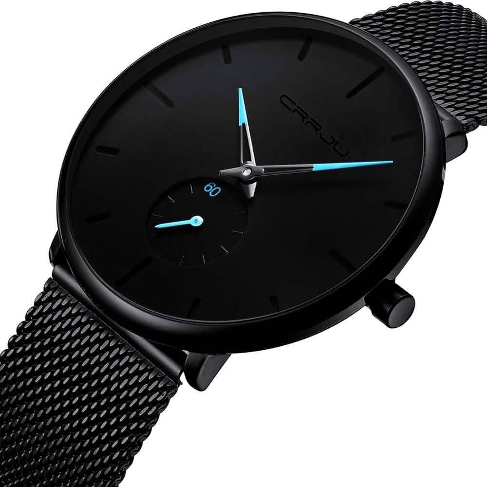 Men's Ultra-Thin Minimalist Waterproof Fashion Wrist Watch Watches - Tophatter Daily Deals