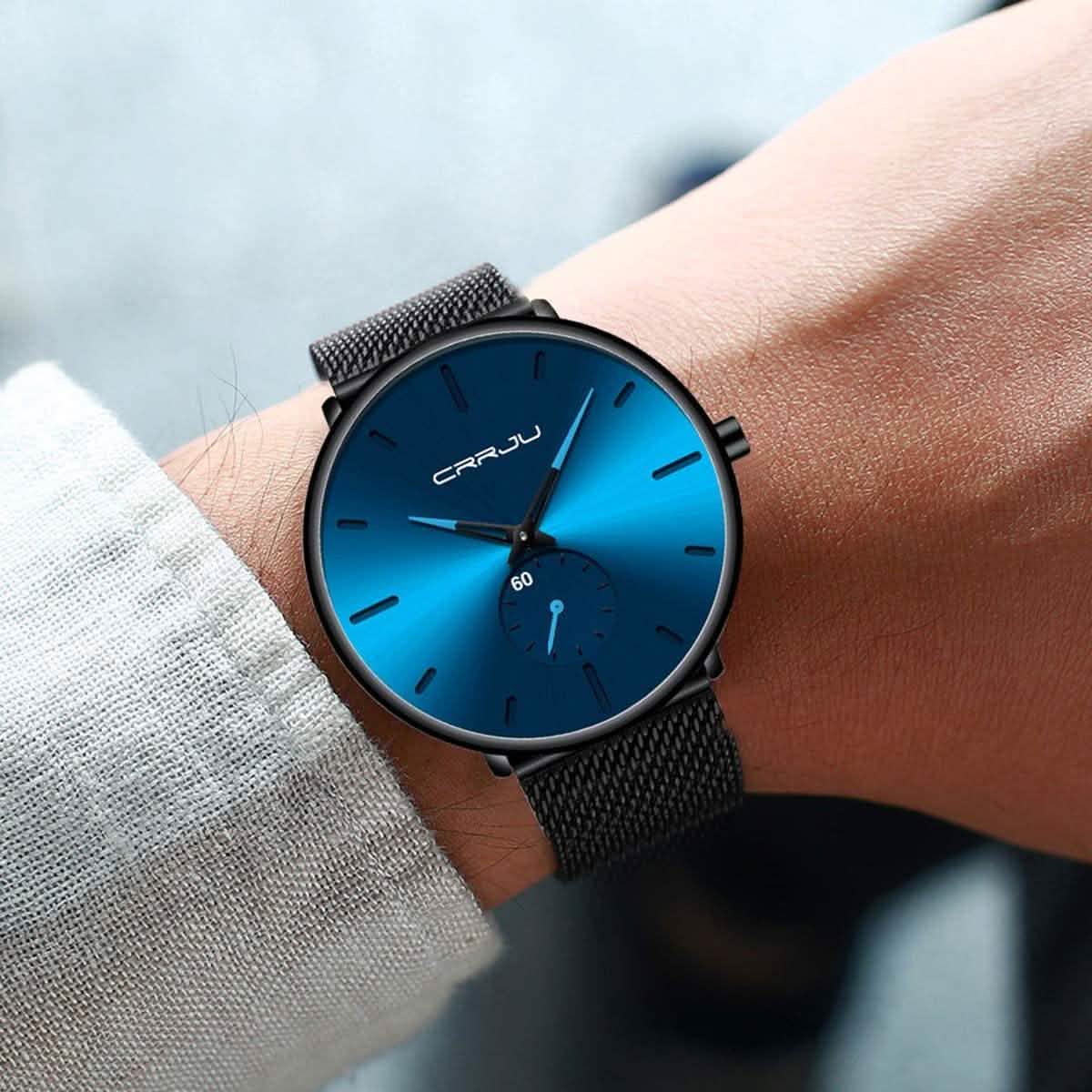 Men's Ultra-Thin Minimalist Waterproof Fashion Wrist Watch Watches - Tophatter Daily Deals