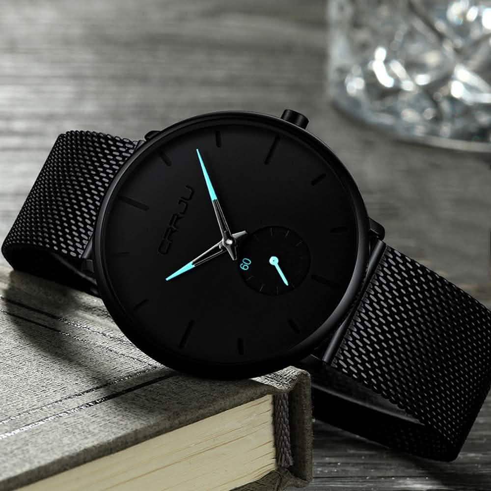 Men's Ultra-Thin Minimalist Waterproof Fashion Wrist Watch Watches - Tophatter Daily Deals
