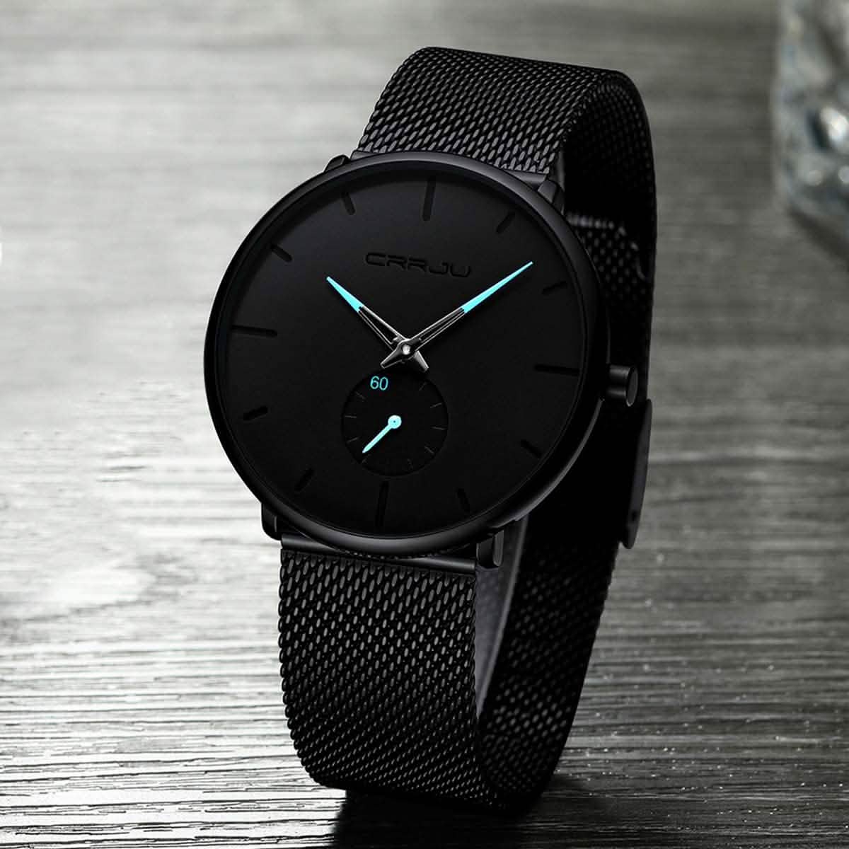 Men's Ultra-Thin Minimalist Waterproof Fashion Wrist Watch Watches - Tophatter Daily Deals