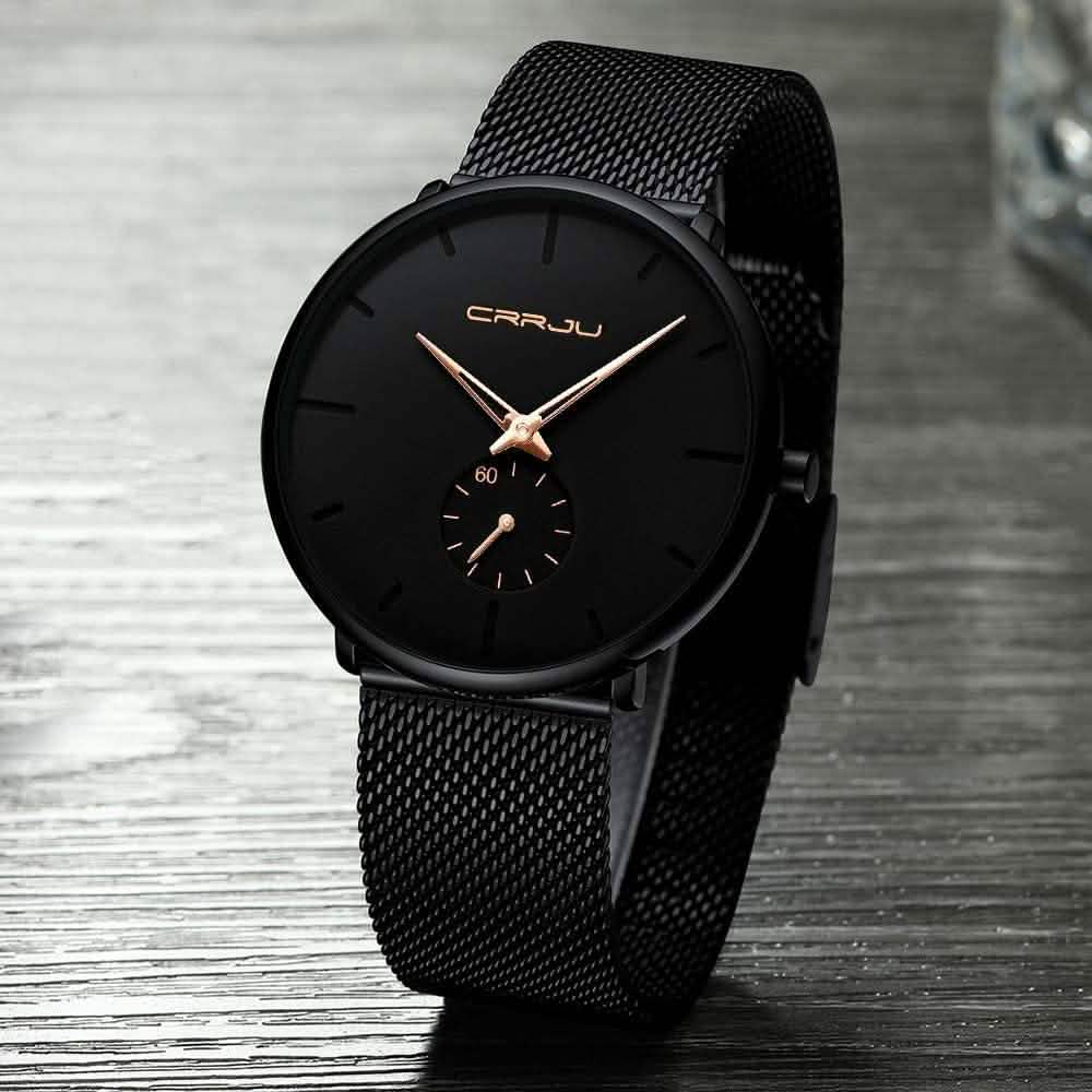 Men's Ultra-Thin Minimalist Waterproof Fashion Wrist Watch Watches - Tophatter Daily Deals