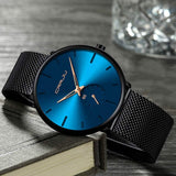 Men's Ultra-Thin Minimalist Waterproof Fashion Wrist Watch Watches - Tophatter Daily Deals