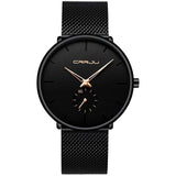 Men's Ultra-Thin Minimalist Waterproof Fashion Wrist Watch Gold Watches - Tophatter Daily Deals