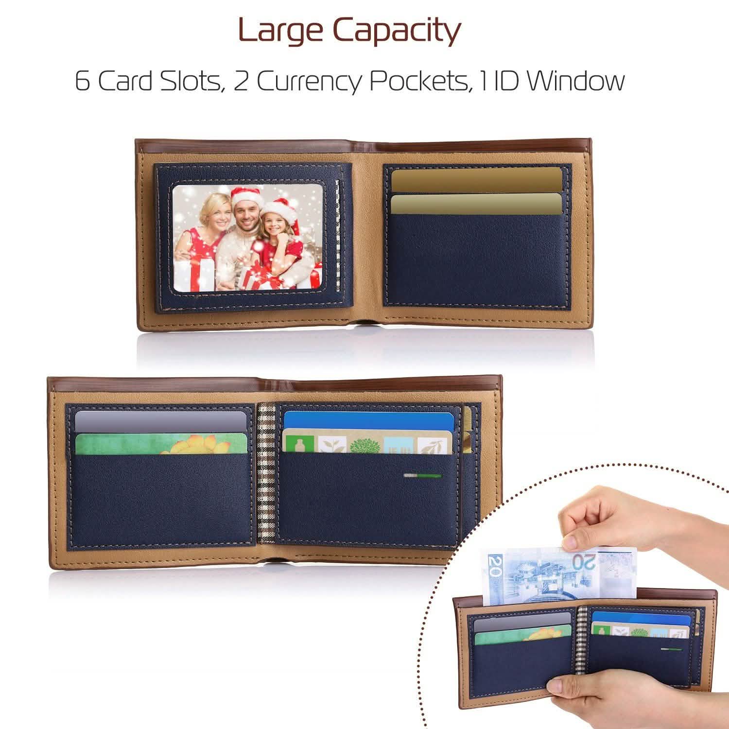 Men's Wallet PU Leather Bifold Purse Credit Card Holders Handbags & Wallets - Tophatter Daily Deals