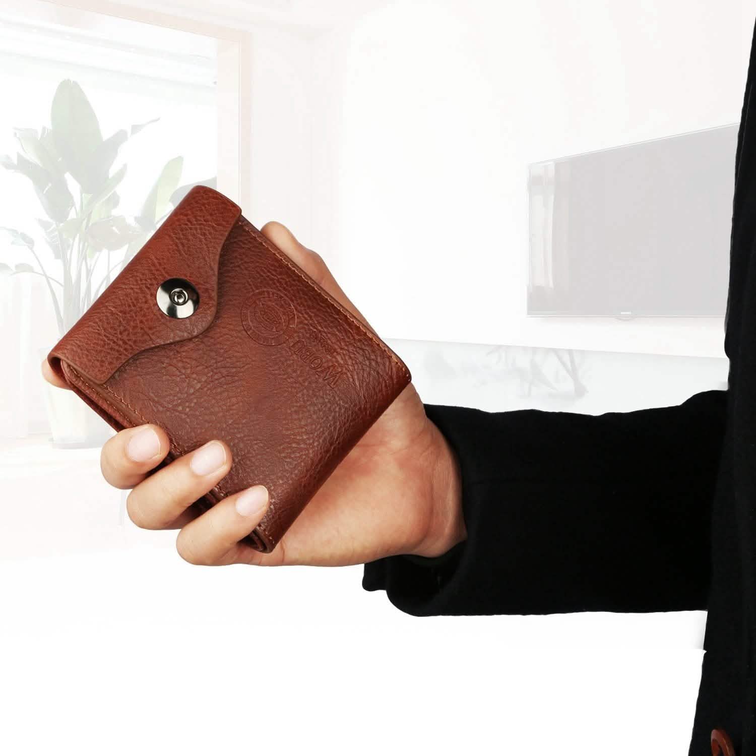 Men's Wallet PU Leather BiFold RFID Blocking Card Holder Handbags & Wallets - Tophatter Daily Deals