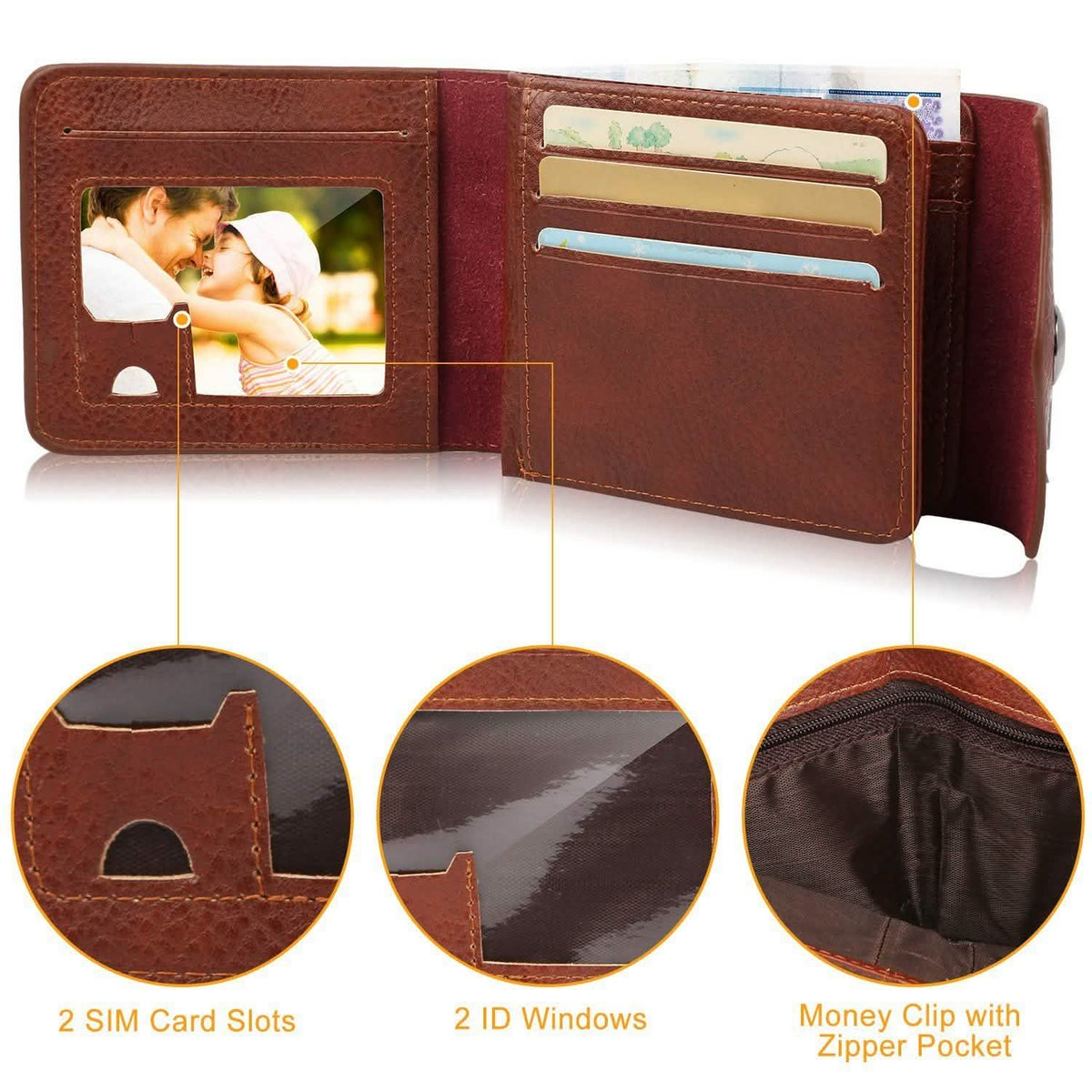 Men's Wallet PU Leather BiFold RFID Blocking Card Holder Handbags & Wallets - Tophatter Daily Deals