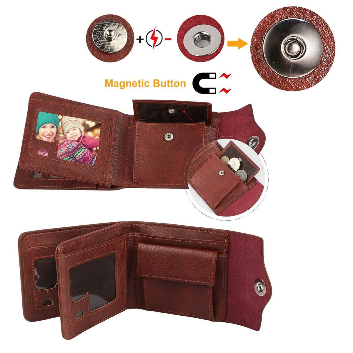 Men's Wallet PU Leather BiFold RFID Blocking Card Holder Handbags & Wallets - Tophatter Daily Deals
