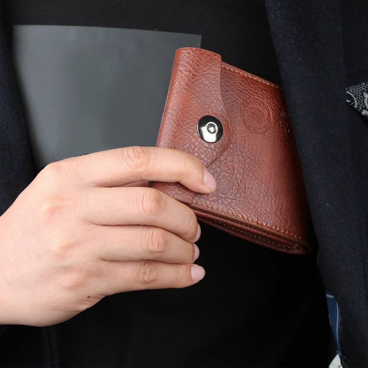Men's Wallet PU Leather BiFold RFID Blocking Card Holder Handbags & Wallets - Tophatter Daily Deals