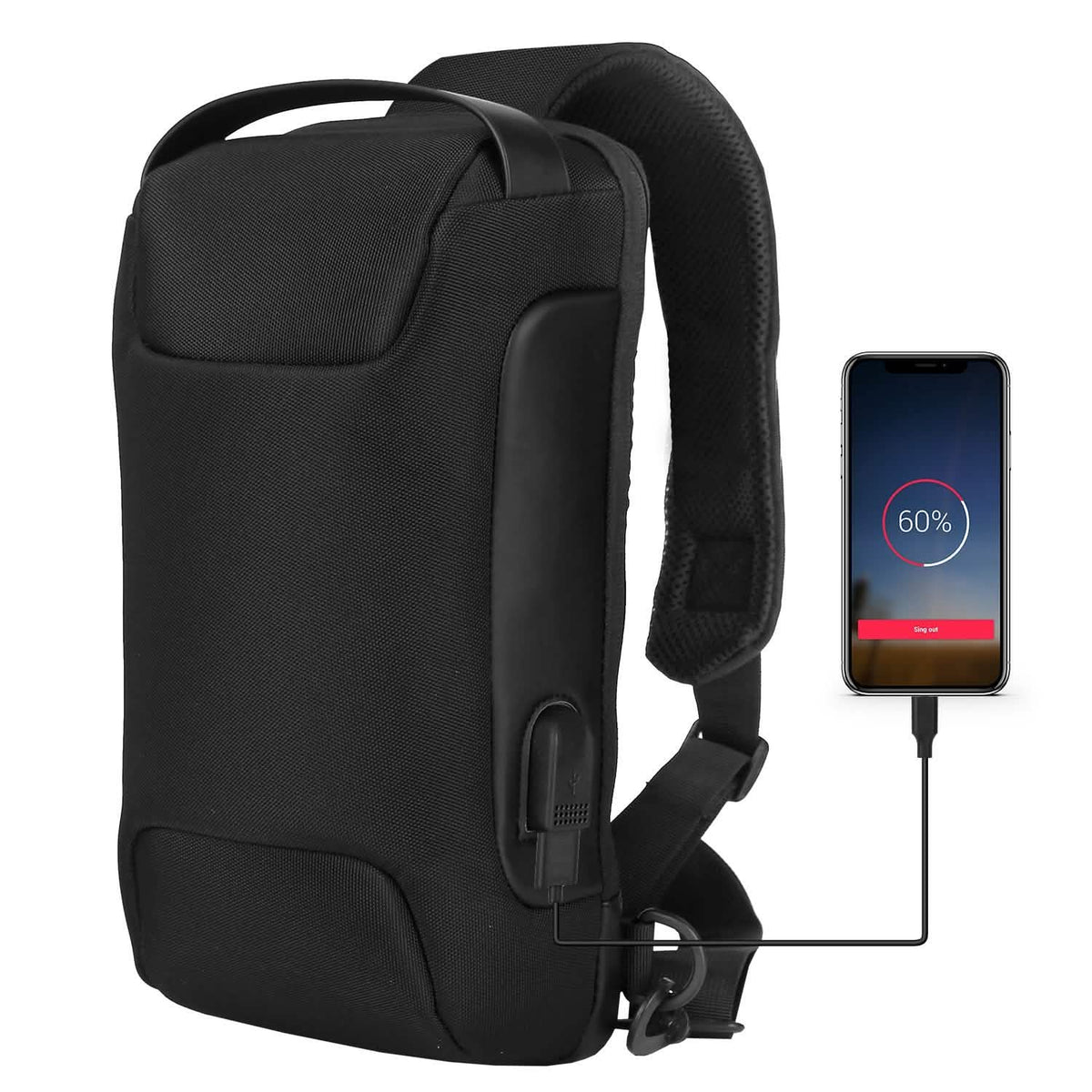 Men's Waterproof Anti-Theft Sling Backpack Handbags & Wallets - Tophatter Daily Deals