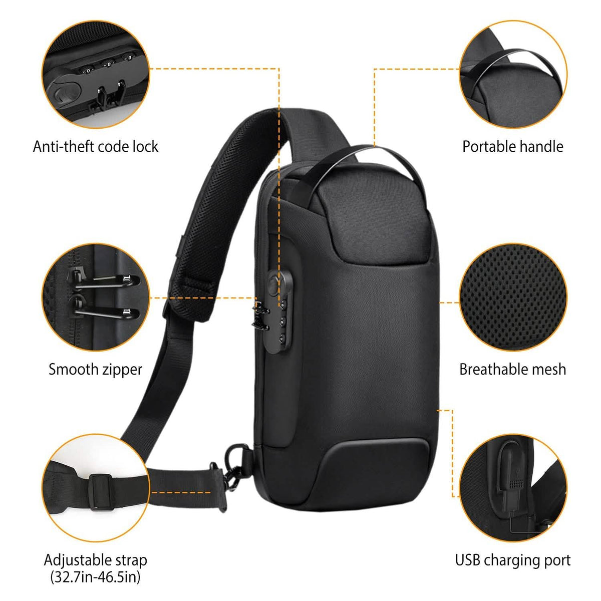 Men's Waterproof Anti-Theft Sling Backpack Handbags & Wallets - Tophatter Daily Deals