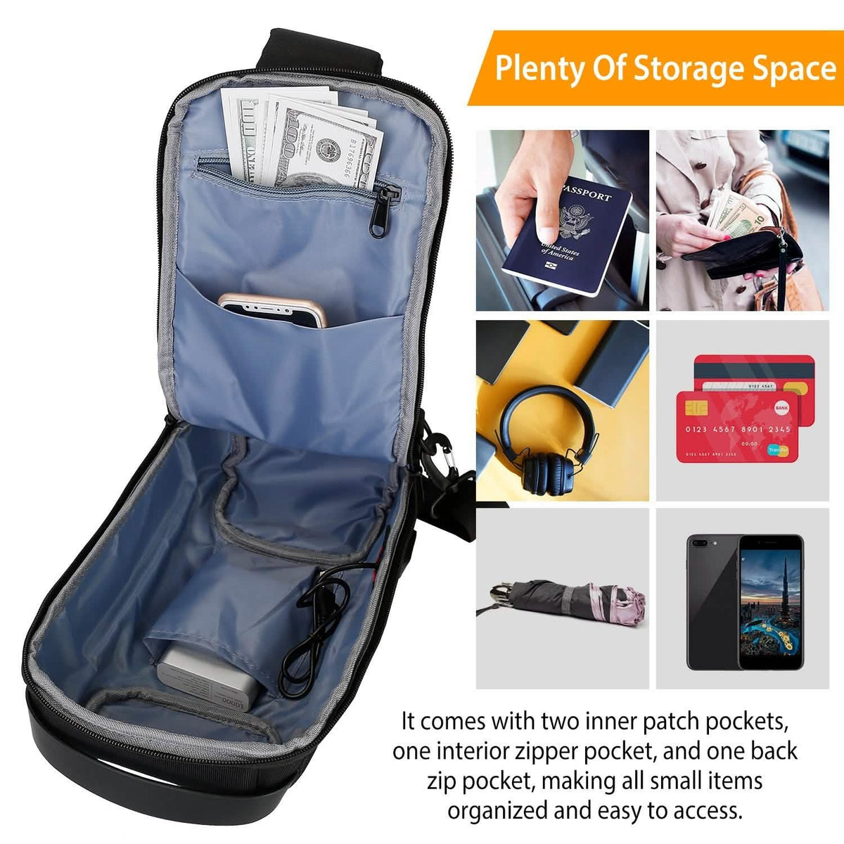 Men's Waterproof Anti-Theft Sling Backpack Handbags & Wallets - Tophatter Daily Deals