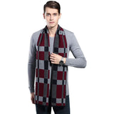 Men's Winter Cashmere Scarf Black Gray Gloves, Scarves & Earmuffs - Tophatter Daily Deals