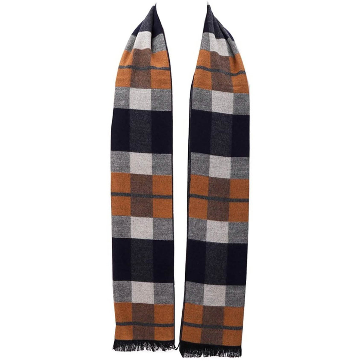 Men's Winter Cashmere Scarf Camel Plaid Gloves, Scarves & Earmuffs - Tophatter Daily Deals