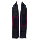 Men's Winter Cashmere Scarf Navy Stripe Gloves, Scarves & Earmuffs - Tophatter Daily Deals
