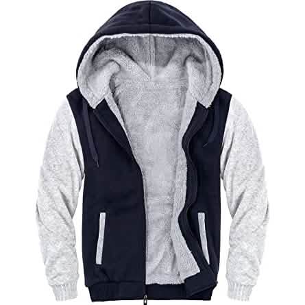 Men's Winter Clothing Apparel Hoodies Sweatshirts Gray Navy Men's Outerwear - Tophatter Daily Deals