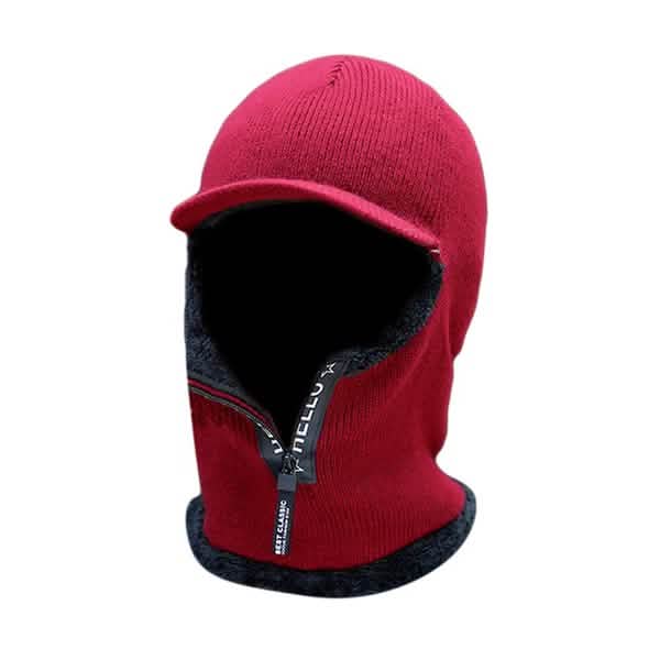 Men's Winter Knitted Hat Wine Red Hats - Tophatter Daily Deals