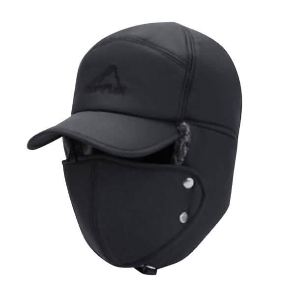 Men's Winter Thick Warm Casual Earmuffs Cap Black Hats - Tophatter Daily Deals