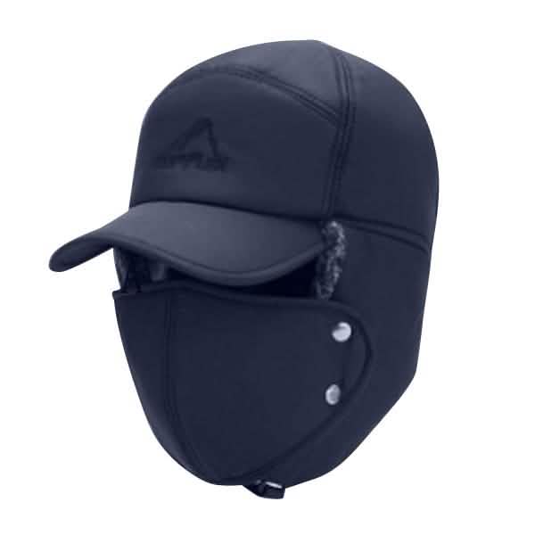 Men's Winter Thick Warm Casual Earmuffs Cap Blue Hats - Tophatter Daily Deals
