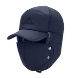 Men's Winter Thick Warm Casual Earmuffs Cap Blue Hats - Tophatter Daily Deals