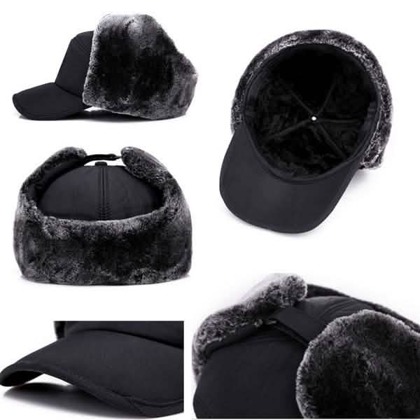 Men's Winter Thick Warm Casual Earmuffs Cap Hats - Tophatter Daily Deals