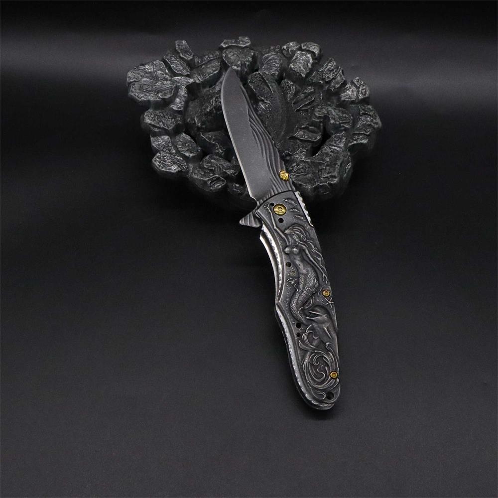 Mermaid Folding Knife Cool Collective Camping Knife - Tophatter Daily Deals
