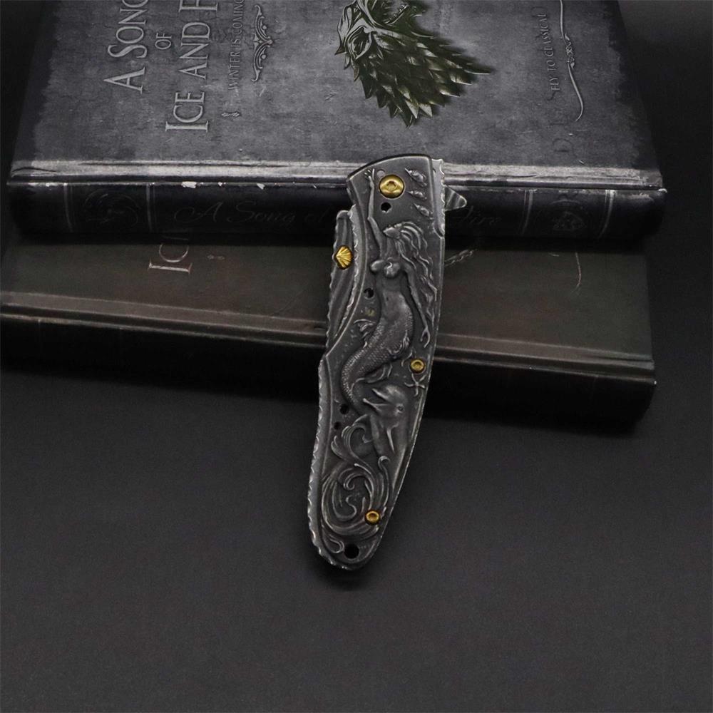 Mermaid Folding Knife Cool Collective Camping Knife - Tophatter Daily Deals