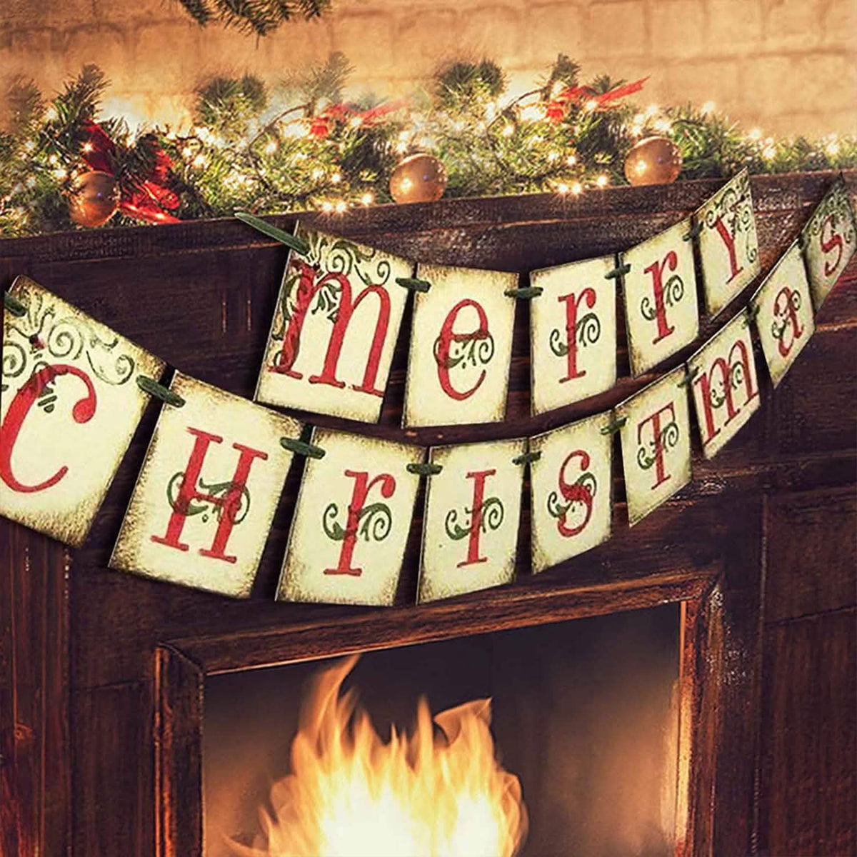 Merry Christmas Banner Home Decor Seasonal Decor - Tophatter Daily Deals