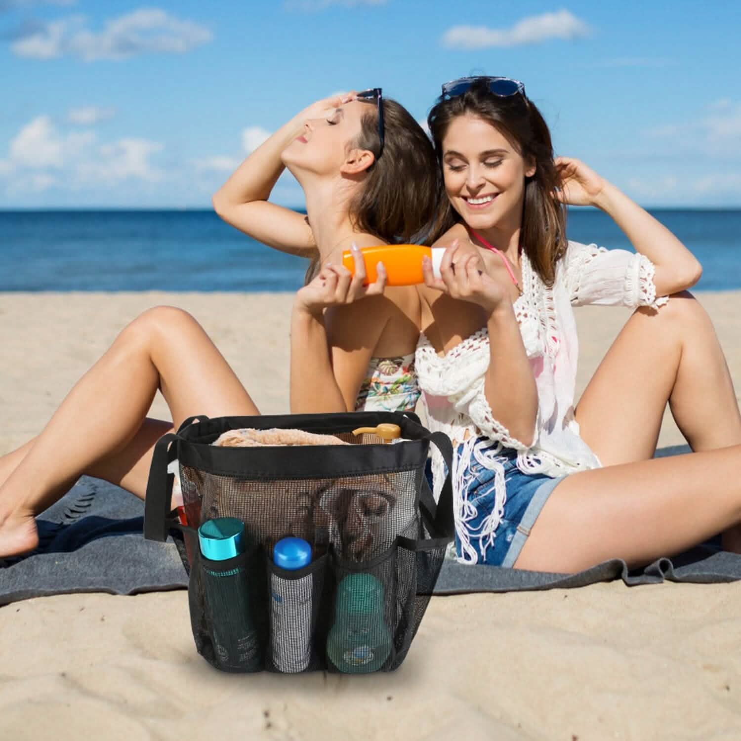 Mesh Shower Caddy Bag Organizer Storage Hanging Basket Beauty & Personal Care - Tophatter Daily Deals