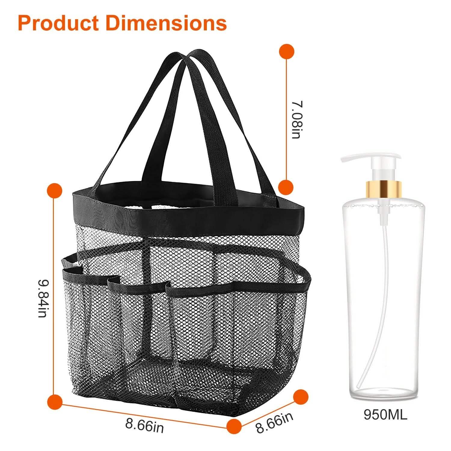 Mesh Shower Caddy Bag Organizer Storage Hanging Basket Beauty & Personal Care - Tophatter Daily Deals
